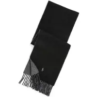 Ralph Lauren Écharpe gris foncé / noir