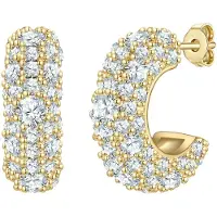 Yokoamii Boucles d'oreilles jaune d'or