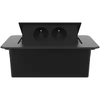 Livolo  | Noir | 2 | Poussière de socket pop-up | Construit -in | France |