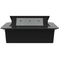 Livolo  | Noir | 3 | Poussière de socket pop-up | Construit -in | USB / C -