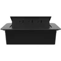 Livolo  | Noir | 3 | Poussière de socket popup | Construit -in | USB et USBC