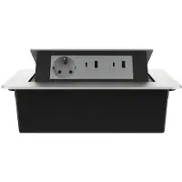 Livolo  | Argent | 3 | Poussière de socket pop-up | Construit -in | Double