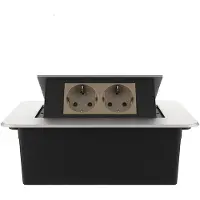 Livolo  | Argent | 2 | Poussière de socket pop-up | Construit -in |