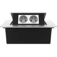Livolo  | Argent | 2 | Poussière de socket pop-up | Construit -in | France |