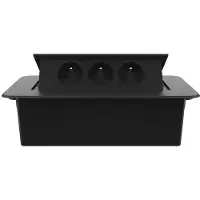 Livolo  | Noir | 3 | Poussière de socket pop-up | Construit -in | France |