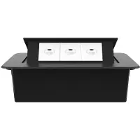 Livolo  | Noir | 3 | Poussière de socket pop-up | Construit -in | USB / C -