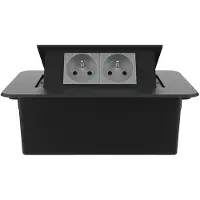 Livolo  | Noir | 2 | Poussière de socket pop-up | Construit -in | France |