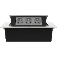 Livolo  | Argent | 3 | Poussière de socket pop-up | Construit -in | France |
