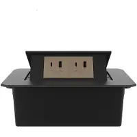 Livolo  | Noir | 2 | Poussière de socket pop-up | Construit -in | +