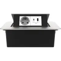 Livolo  | Argent | 2 | Poussière de socket pop-up | Construit -in |