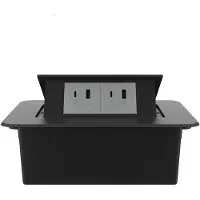 Livolo  | Noir | 2 | Poussière de socket pop-up | Construit -in | +