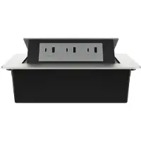 Livolo  | Argent | 3 | Poussière de socket pop-up | Construit -in | USB &