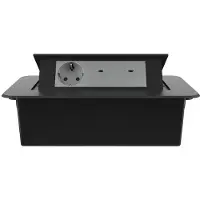 Livolo  | Noir | 3 | Poussière de socket pop-up | Construit -in |