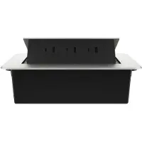 Livolo  | Argent | 3 | Poussière de socket pop-up | Construit -in | USB &