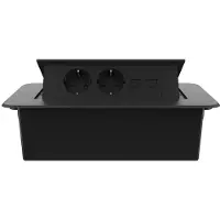 Livolo  | Noir | 3 | Poussière de socket pop-up | Construit -in | Double