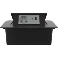 Livolo  | Noir | 2 | Poussière de socket pop-up | Construit -in | France |