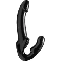 Strap U Revolver - gode ceinture sans harnais - silicone noir