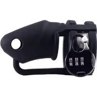 Lock-A-Willy LOCK A WILLY - cage pénis avec cadenas - silicone noir