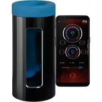 LELO F1s V3 XL - masturbateur interactif - noir et bleu