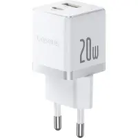 Baseus Chargeur Palm Fast Charger USB-C / USB-A 20W Blanc