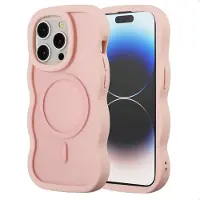 Selencia Coque arrière Wavy avec MagSafe pour Apple iPhone 14 Pro - Soft Pink
