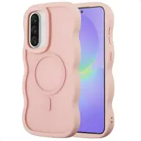Selencia Coque arrière Wavy avec MagSafe pour Samsung Galaxy A36 / A56 - Soft Pink