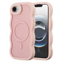 Selencia Coque arrière Wavy avec MagSafe pour Apple iPhone 17e / 16e - Soft Pink