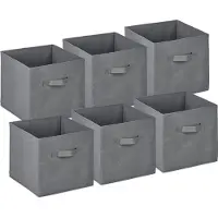 Relaxdays 6x boîtes-de-rangement (19 l, 6x, 28 x 28 x 26.50 cm)