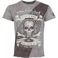 Rock Rebel by EMP T-Shirt Manches courtes de - Skulls & Details - M - XL - pour Homme - gris - Taille M