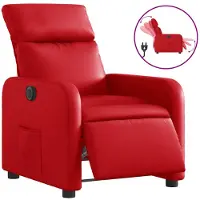 vidaXL Fauteuil relax électrique rouge similicuir