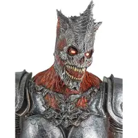 Ghoulish King Reaper Fire Neck Mask Marron