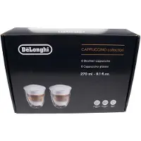 De'Longhi Verres À Espresso - - 190ml - Verre Borosilicaté - Double Paroi - 6 Pièces