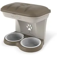Bama Gamelle Pour Chiens Murale - 48 X 27 Cm - Taupe