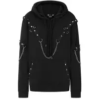 Banned Alternative Sweat-shirt à capuche Gothic de - Rogueweave - Sweat à Capuche - S - 4XL - pour Homme - noir - Taille S