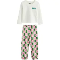 Next Pyjama 'Wicked' vert foncé / rose ancienne / rose clair / blanc
