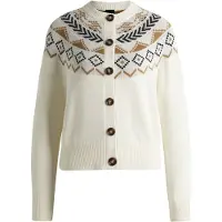BOSS Cardigan d’équitation à motif en maille