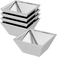 vidaXL Cache-pot de jardin 5 pcs Argent 35 x 35 x 15 cm