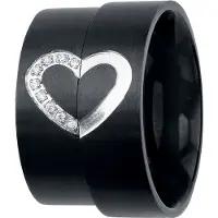 EtNox hard and heavy Bague de - Dark Romance - pour Unisexe - noir - Taille Standard