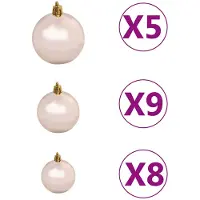 vidaXL Arbre de Noël artificiel pré-éclairé et boules 90 cm vert