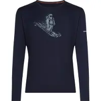 Icebreaker - Première couche en laine de mérinos - M Merino 200 Oasis LS Crewe Skiing Yeti Midnight Navy en Laine - Taille L