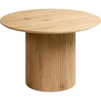Beliani Table De Repas Sheho Marron Clair 120 Cm 120 Cm