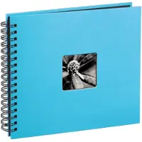 Hama Album Photo "Fine Art" (format 36 x 32 cm, 50 pages noires, à spirale) Turquoise