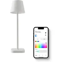 FlinQ Smart Table Lamp Lume - Rechargeable et avec Touch Control - Pour la chambre à coucher et le salon - Lampe sans fil aussi comme lampe de sol - Dimmable et idéale pour la table de chevet -