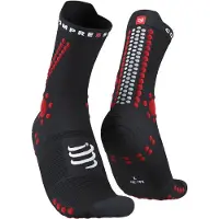 Compressport - Chaussettes de trail/running - Pro Racing Socks V4.0 Trail Black/Red - Taille 35-38 - Noir