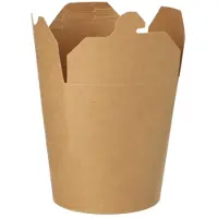 Papstar Boîte à goûter, Contenant à usage unique, Marron