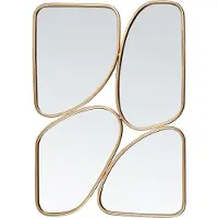 Beliani Miroir DIANCEY Rectangulaire Doré