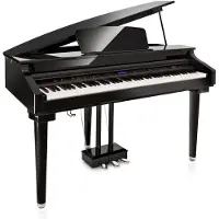 Gear4Music GDP-200 Digital Grand Piano by Gloss Black