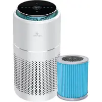 Aironex Purificateur d'air avec filtre HEPA - 40 m2 - Convient au salon, à la chambre à coucher, au bureau, à la chambre de bébé - Indicateur de la qualité de l'air - Fonctionne contre les acariens,