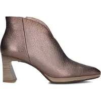 Hispanitas pour femme. HI254270 Bottines en cuir Atlanta Bronze (36), 5 à 8 cm, Fermeture éclair, Casuel