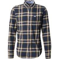 Superdry Chemise écru / bleu nuit / marron / jaune